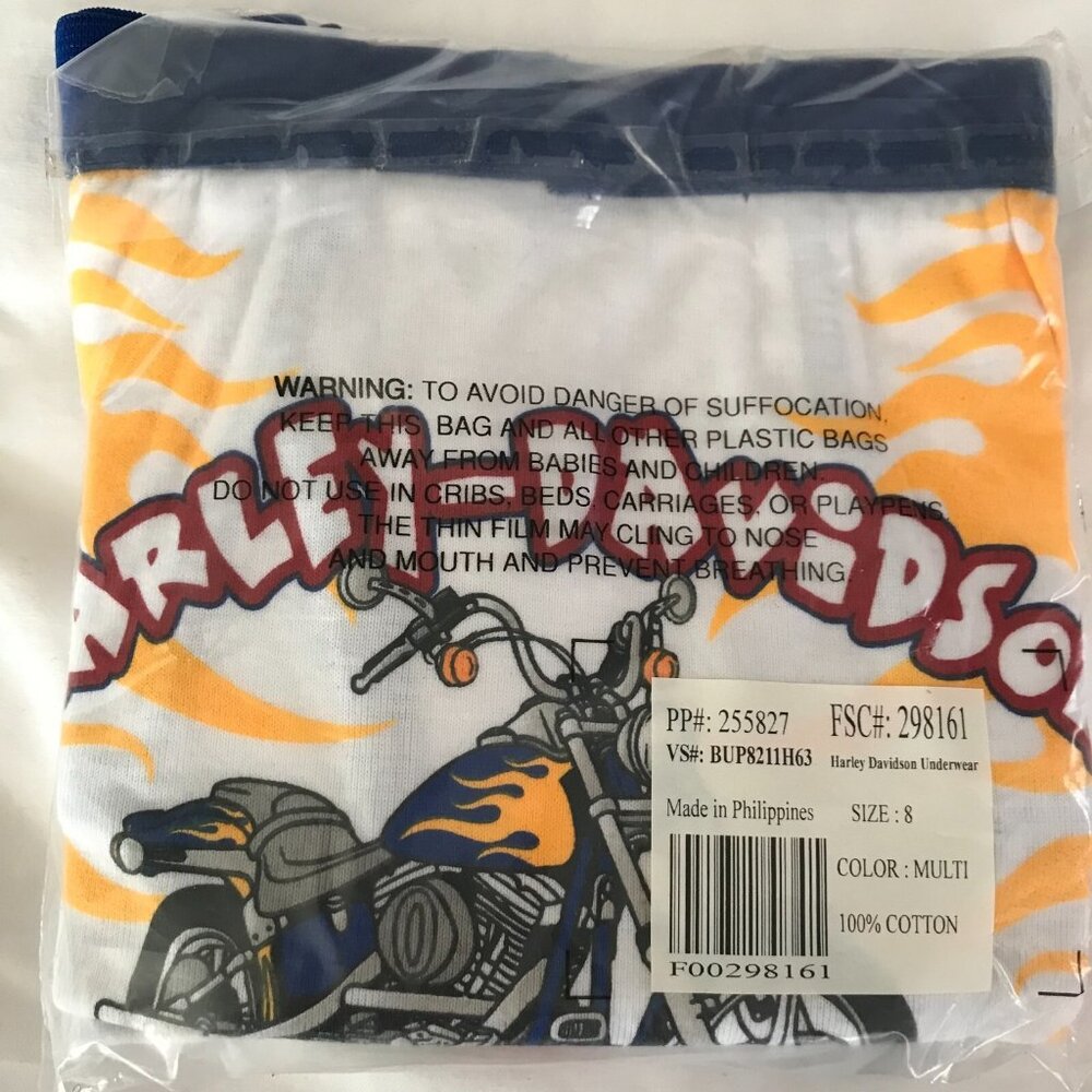 Avon Harley‎ Davidson Kids Underwear size 8 new and sealed package